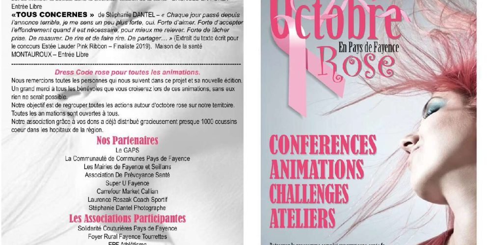 Programme OCTOBRE ROSE