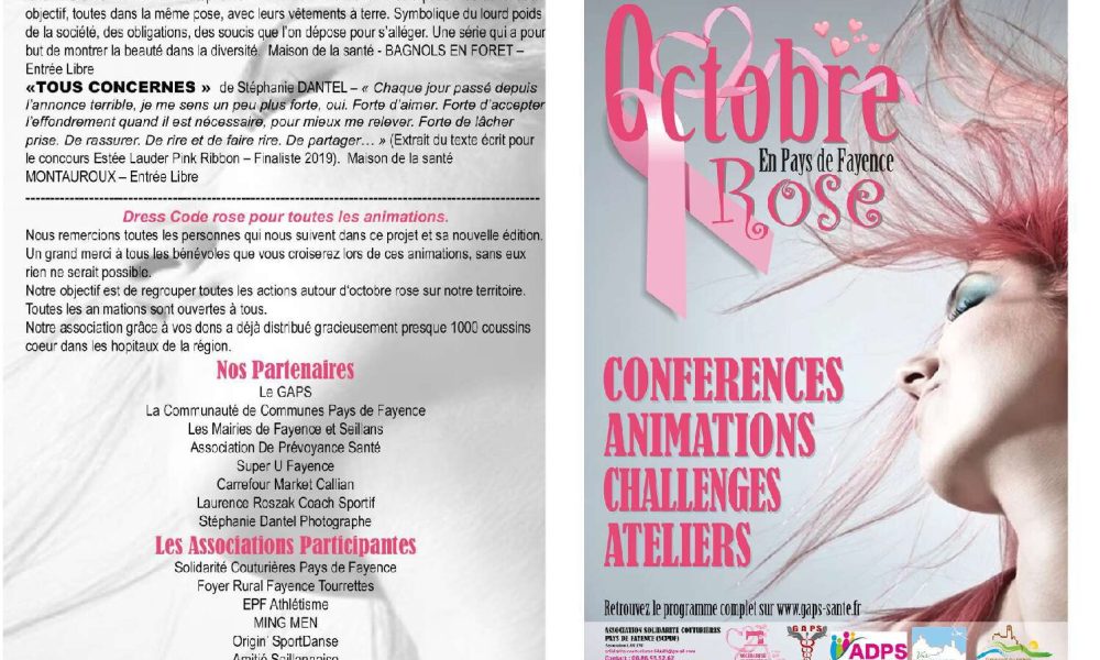 Programme OCTOBRE ROSE